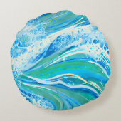 ブルーウォーター海シーウェーブ ラウンドクッション (裏面)