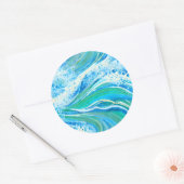 ブルーウォーター海シーウェーブ ラウンドシール (封筒)