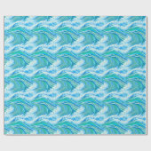 ブルーウォーター海シーウェーブ ラッピングペーパー (フラット)