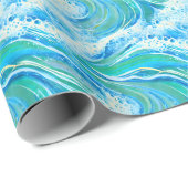 ブルーウォーター海シーウェーブ ラッピングペーパー (ロールコーナー)