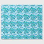 ブルーウォーター海シーウェーブ ラッピングペーパー (フラット)