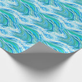 ブルーウォーター海シーウェーブ ラッピングペーパー (角)