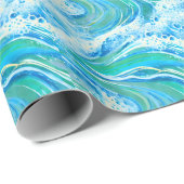 ブルーウォーター海シーウェーブ ラッピングペーパー (ロールコーナー)