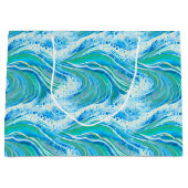 ブルーウォーター海シーウェーブ ラージペーパーバッグ (正面)
