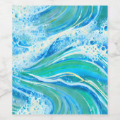 ブルーウォーター海シーウェーブ ワインラベル (シングルラベル)