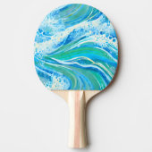 ブルーウォーター海シーウェーブ 卓球ラケット (正面)