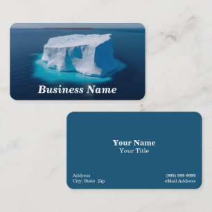 ブルーウォーター澄ん名刺にアイスバーグ 名刺