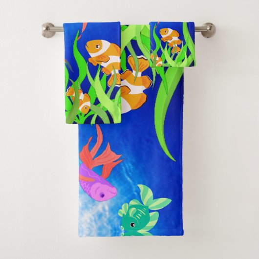 ブルーウォーター熱帯性海魚 バスタオルセット (インサイチュ)