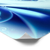 ブルーウォーター素晴らしフラクタル・アート ポスター (角)