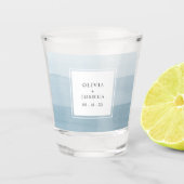 ブルーウォーター結婚カラーのショットグラス ショットグラス (正面)