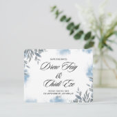 ブルーウォーター結婚カラーの発表葉書 招待状 (スタンド正面)