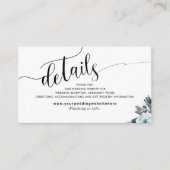 ブルーウォーター結婚カラーのWebサイト詳細 エンクロージャーカード (正面)