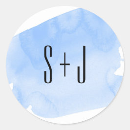 ブルーウォーター結婚カラーシール ラウンドシール