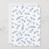 ブルーウォーター結婚カラーズカップルシャワー招待状 招待状 (裏面)