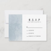 ブルーウォーター結婚カラーワールドマップのR.S.V.P 出欠カード (裏面)