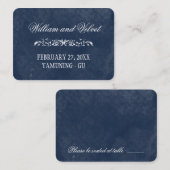 ブルーウォーター結婚カラー座席表 プレイスカード (正面/裏面)