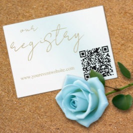 ブルーウォーター結婚カラー波のレジストリ エンクロージャーカード