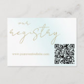 ブルーウォーター結婚カラー波のレジストリ エンクロージャーカード (正面)