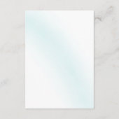 ブルーウォーター結婚カラー波のレジストリ エンクロージャーカード (裏面)