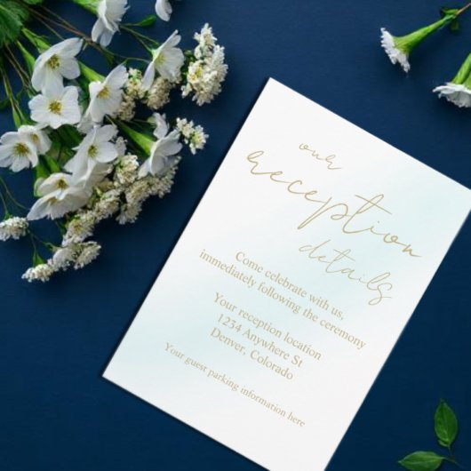 ブルーウォーター結婚カラー波の反射 エンクロージャーカード