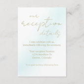 ブルーウォーター結婚カラー波の反射 エンクロージャーカード (正面)