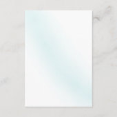 ブルーウォーター結婚カラー波の反射 エンクロージャーカード (裏面)