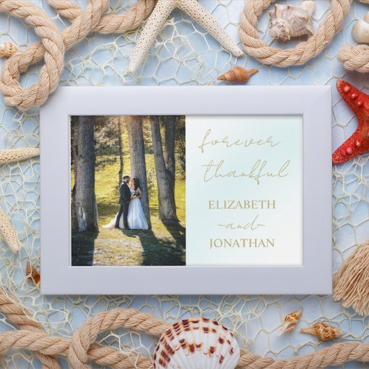 ブルーウォーター結婚カラー波 サンキューカード