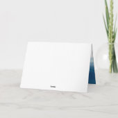 ブルーウォーター結婚カラー波 |サンキューカード サンキューカード (裏面)