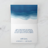 ブルーウォーター結婚カラー波 |サンキューカード サンキューカード (内部)
