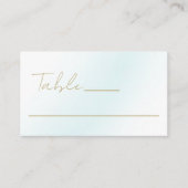 ブルーウォーター結婚カラー波 プレイスカード (正面)