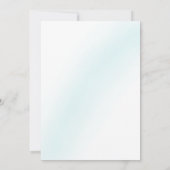 ブルーウォーター結婚カラー波 招待状 (裏面)