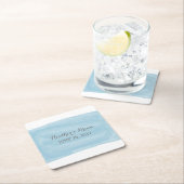 ブルーウォーター結婚カラー紙コースター スクエアペーパーコースター (インサイチュ)