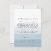 ブルーウォーター結婚カラー サンキューカード (裏面)