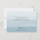 ブルーウォーター結婚カラー サンキューカード (裏面)