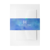 ブルーウォーター結婚カラー 招待状ベリーバンド (正面例)