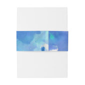 ブルーウォーター結婚カラー 招待状ベリーバンド (裏面例)