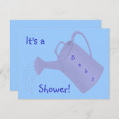 ブルーウォーター缶カスタムベビーシャワー招待状 招待状 (正面/裏面)