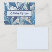 ブルーウォーター考えカラーの葉 ノートカード (正面/裏面)