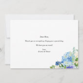 ブルーウォーター色あじさいハッピーマザーズデイ カード (裏面)