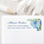 ブルーウォーター色あじさい住所 シール (インサイチュ)