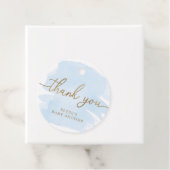 ブルーウォーター色ありがとうメッセージカード フェイバータグ (インサイチュ)