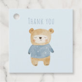 ブルーウォーター色かわいいクマ男の子だ フェイバータグ (正面)