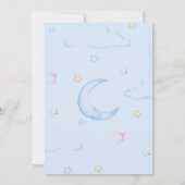 ブルーウォーター色かわいい象の赤ちゃんシャワー 招待状 (裏面)