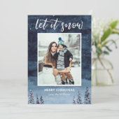 ブルーウォーター色で雪のクリスマスを許可 シーズンカード (スタンド正面)