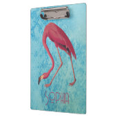 ブルーウォーター色のオードボンピンクフラミンゴ クリップボード (左)