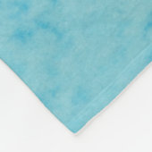 ブルーウォーター色のオードボンピンクフラミンゴ フリースブランケット (角)