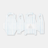 ブルーウォーター色のストライプ洗礼 フェイバーボックス (折り畳みなし)