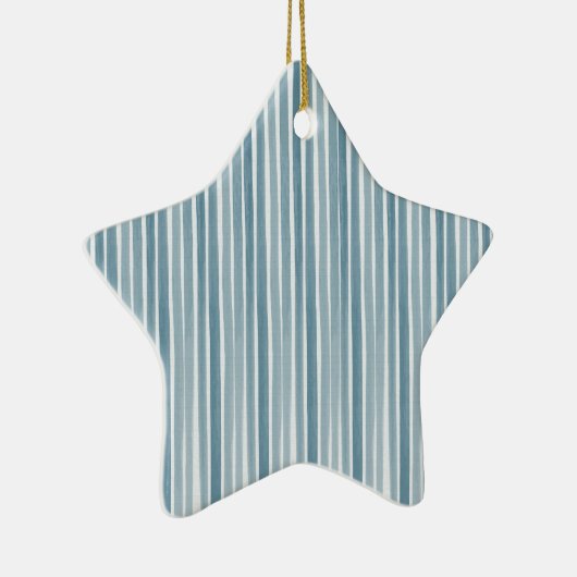 ブルーウォーター色のストライプ セラミックオーナメント (右)