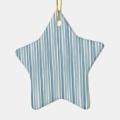ブルーウォーター色のストライプ セラミックオーナメント (左)