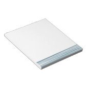 ブルーウォーター色のストライプ ノートパッド (アングル)